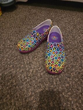 Rainbow Leopard Crocs